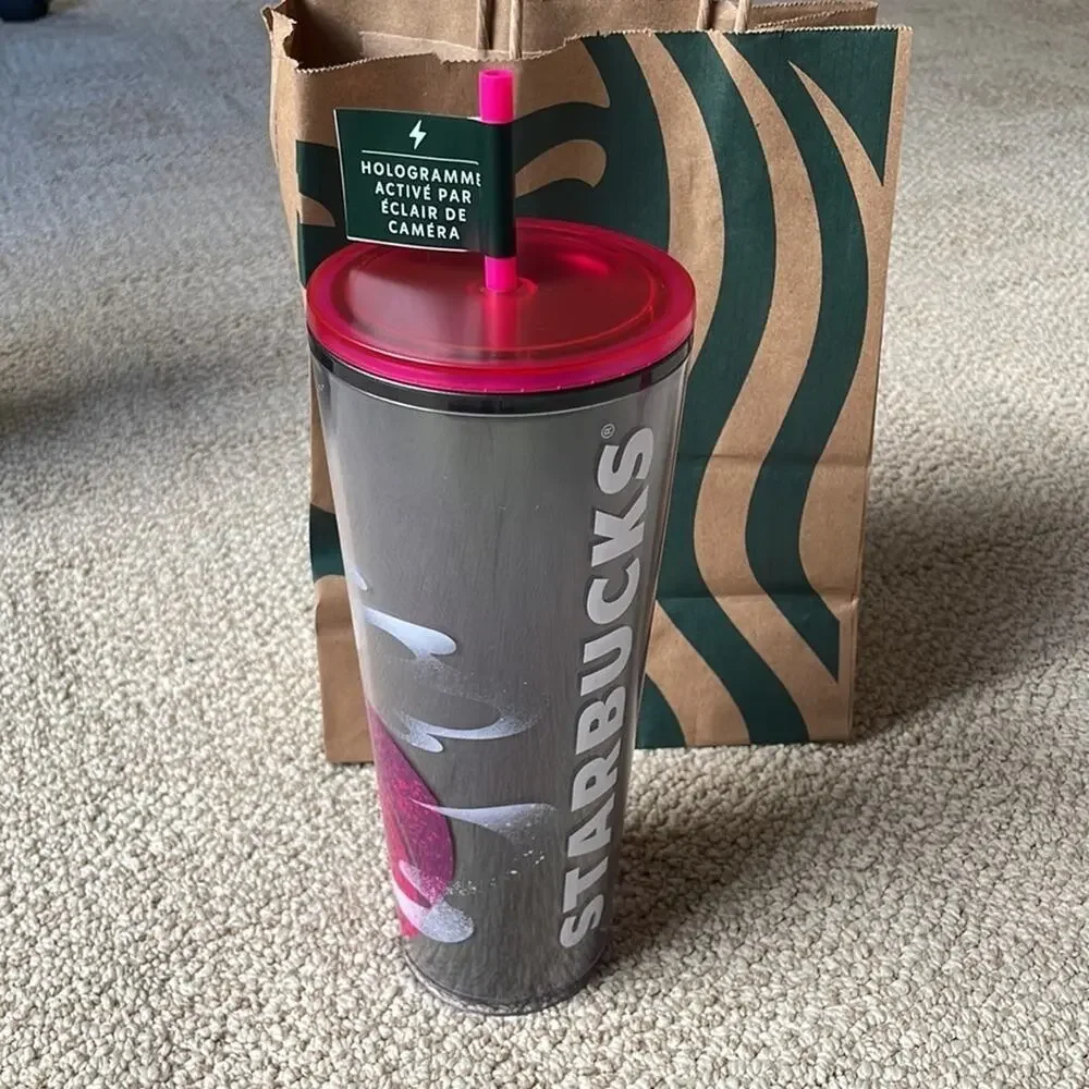 Starbucks Pumpkin Holographic Cold Cup Venti 24oz Halloween 2023 Tumbler